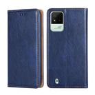 For OPPO Realme Narzo 50i Pure Color Magnetic Leather Phone Case(Blue) - 1
