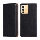 For vivo S12 / V23 5G Pure Color Magnetic Leather Phone Case(Black) - 1