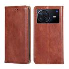 For vivo X Note 5G Pure Color Magnetic Leather Phone Case(Brown) - 1