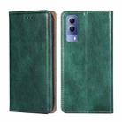 For vivo Y53s 5G / iQOO Z5X / T1X Pure Color Magnetic Leather Phone Case(Green) - 1