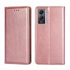 For vivo Y55s 5G Pure Color Magnetic Leather Phone Case(Rose Gold) - 1
