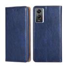 For vivo Y55s 5G Pure Color Magnetic Leather Phone Case(Blue) - 1