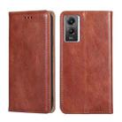 For vivo Y55s 5G Pure Color Magnetic Leather Phone Case(Brown) - 1