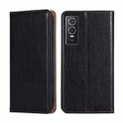 For vivo Y76S / Y74S Pure Color Magnetic Leather Phone Case(Black) - 1