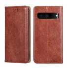 For Google Pixel 7 5G Pure Color Magnetic Leather Phone Case(Brown) - 1