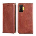 For Xiaomi Poco F4 GT / Redmi K50 Gaming Pure Color Magnetic Leather Phone Case(Brown) - 1