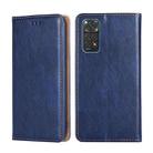 For Xiaomi Redmi Note 11S / Note 11 4G Global Pure Color Magnetic Leather Phone Case(Blue) - 1