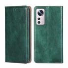 For Xiaomi 12 Pro Pure Color Magnetic Leather Phone Case(Green) - 1