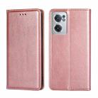 For OnePlus Nord CE 2 5G Pure Color Magnetic Leather Phone Case(Rose Gold) - 1