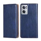 For OnePlus Nord CE 2 5G Pure Color Magnetic Leather Phone Case(Blue) - 1