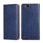 For ZTE Tempo X / Vantage Z839 / N9137 Pure Color Magnetic Leather Phone Case(Blue) - 1