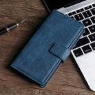 For OPPO Realme 8i Skin Feel Crocodile Magnetic Clasp Leather Phone Case(Blue) - 1