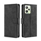 For OPPO Realme C35 Skin Feel Crocodile Magnetic Clasp Leather Phone Case(Black) - 2