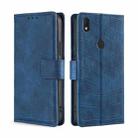 For Alcatel Axel / Lumos Skin Feel Crocodile Magnetic Clasp Leather Phone Case(Blue) - 2