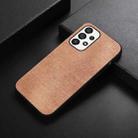 For Samsung Galaxy A13 4G Brugg Texture PU+TPU+PC Shockproof Phone Case(Khaki) - 1