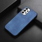 For Samsung Galaxy A73 5G Brugg Texture PU+TPU+PC Shockproof Phone Case(Blue) - 1