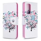 For Huawei P40 Colored Drawing Pattern Horizontal Flip Leather Case with Holder & Card Slots & Wallet(Little Tree) - 1