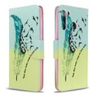 For Galaxy A21 Colored Drawing Pattern Horizontal Flip Leather Case with Holder & Card Slots & Wallet(Feather) - 1