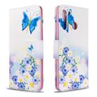 For Galaxy A21 Colored Drawing Pattern Horizontal Flip Leather Case with Holder & Card Slots & Wallet(Pansy) - 1