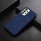 For Samsung Galaxy A13 4G Morocco Texture PU+TPU+PC Shockproof Phone Case(Blue) - 1