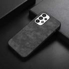 For Samsung Galaxy A53 5G Morocco Texture PU+TPU+PC Shockproof Phone Case(Black) - 1