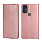 For TCL 20B 6159K Pure Color Magnetic Leather Phone Case(Rose Gold) - 1