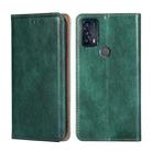 For TCL 20B 6159K Pure Color Magnetic Leather Phone Case(Green) - 1