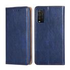 For TCL 205 Pure Color Magnetic Leather Phone Case(Blue) - 1