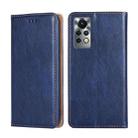 For Infinix Hot 11s X6812 Pure Color Magnetic Leather Phone Case(Blue) - 1