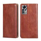 For Infinix Hot 11s X6812 Pure Color Magnetic Leather Phone Case(Brown) - 1