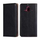 For Fujitsu Arrows F-52B Pure Color Magnetic Leather Phone Case(Black) - 1