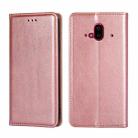 For Fujitsu Arrows F-52B Pure Color Magnetic Leather Phone Case(Rose Gold) - 1