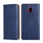 For Fujitsu Arrows F-52B Pure Color Magnetic Leather Phone Case(Blue) - 1