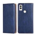 For Kyocera Android One S9 / Digno Sanga Edition Pure Color Magnetic Leather Phone Case(Blue) - 1