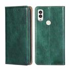 For Kyocera Android One S9 / Digno Sanga Edition Pure Color Magnetic Leather Phone Case(Green) - 1