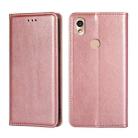 For Kyocera KY-51B Pure Color Magnetic Leather Phone Case(Rose Gold) - 1
