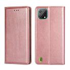 For Blackview A55 Pure Color Magnetic Leather Phone Case(Rose Gold) - 1