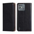 For Blackview A55 Pro Pure Color Magnetic Leather Phone Case(Black) - 1