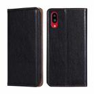 For Sharp Simple Sumaho 6-A201SH Pure Color Magnetic Leather Phone Case(Black) - 1