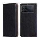 For vivo iQOO 9 5G Pure Color Magnetic Leather Phone Case(Black) - 1