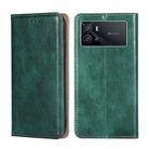 For vivo iQOO 9 5G Pure Color Magnetic Leather Phone Case(Green) - 1