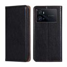 For vivo iQOO 9 Pro 5G Pure Color Magnetic Leather Phone Case(Black) - 1