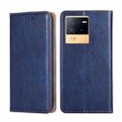 For vivo iQOO Neo6 5G Pure Color Magnetic Leather Phone Case(Blue) - 1