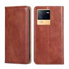 For vivo iQOO Neo6 5G Pure Color Magnetic Leather Phone Case(Brown) - 1