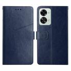 For OnePlus Nord 2T 5G Y Stitching Horizontal Flip Leather Phone Case(Blue) - 1