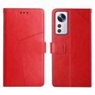 For Xiaomi 12 Lite Y Stitching Horizontal Flip Leather Phone Case(Red) - 1