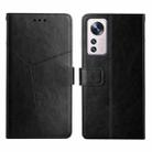 For Xiaomi 12 Lite Y Stitching Horizontal Flip Leather Phone Case(Black) - 1