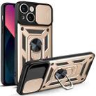 For iPhone 14 Sliding Camera Cover Design TPU+PC Phone Case (Gold) - 1