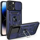 For iPhone 14 Pro Sliding Camera Cover Design TPU+PC Phone Case (Blue) - 1