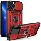 For iPhone 14 Plus Sliding Camera Cover Design TPU+PC Phone Case  (Red) - 1